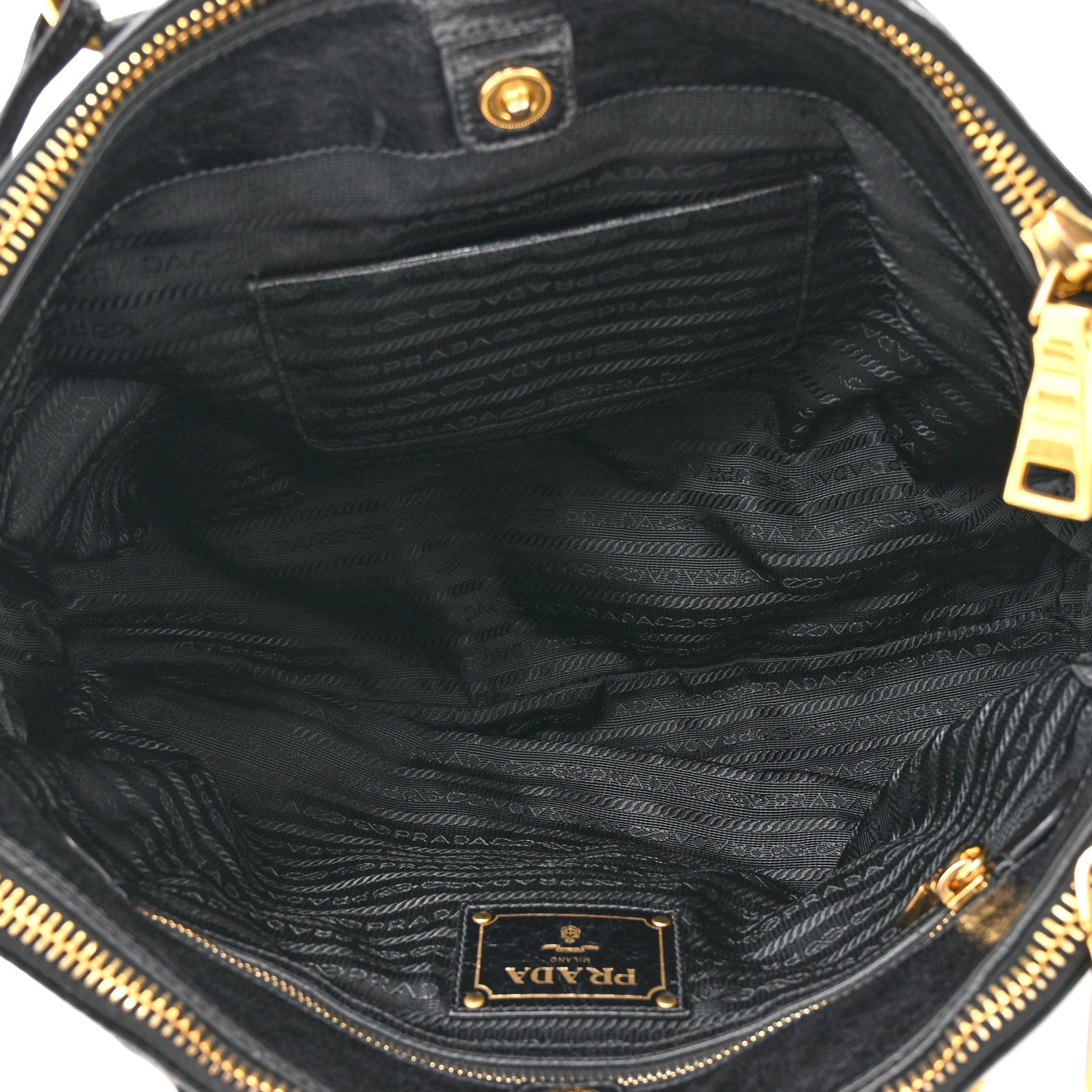 Prada Vitello Shine Shopping Satchel Black 5 of 18