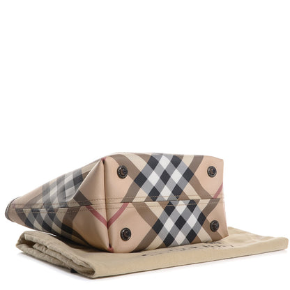 Burberry Supernova Check Small Stanton Tote Metallic 4 of 7