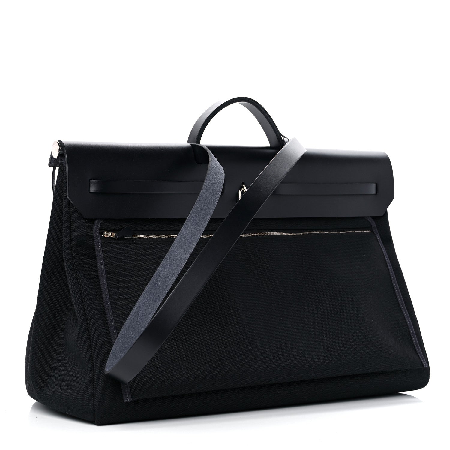 Hermes Toile Vache Hunter Herbag 50 Black 4 of 10