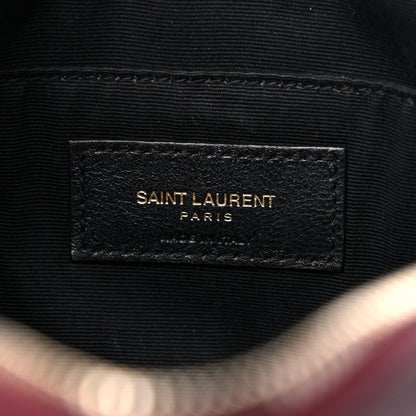 Saint Laurent Calfskin Matelasse Monogram Lou Camera Bag Dark Legion Red 6 of 13