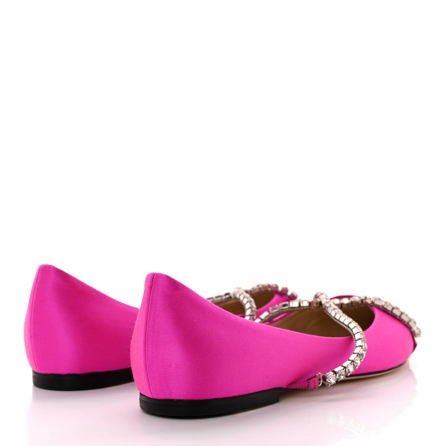 Satin Crystal Genevi Flat 37.5 Fuchsia Honey