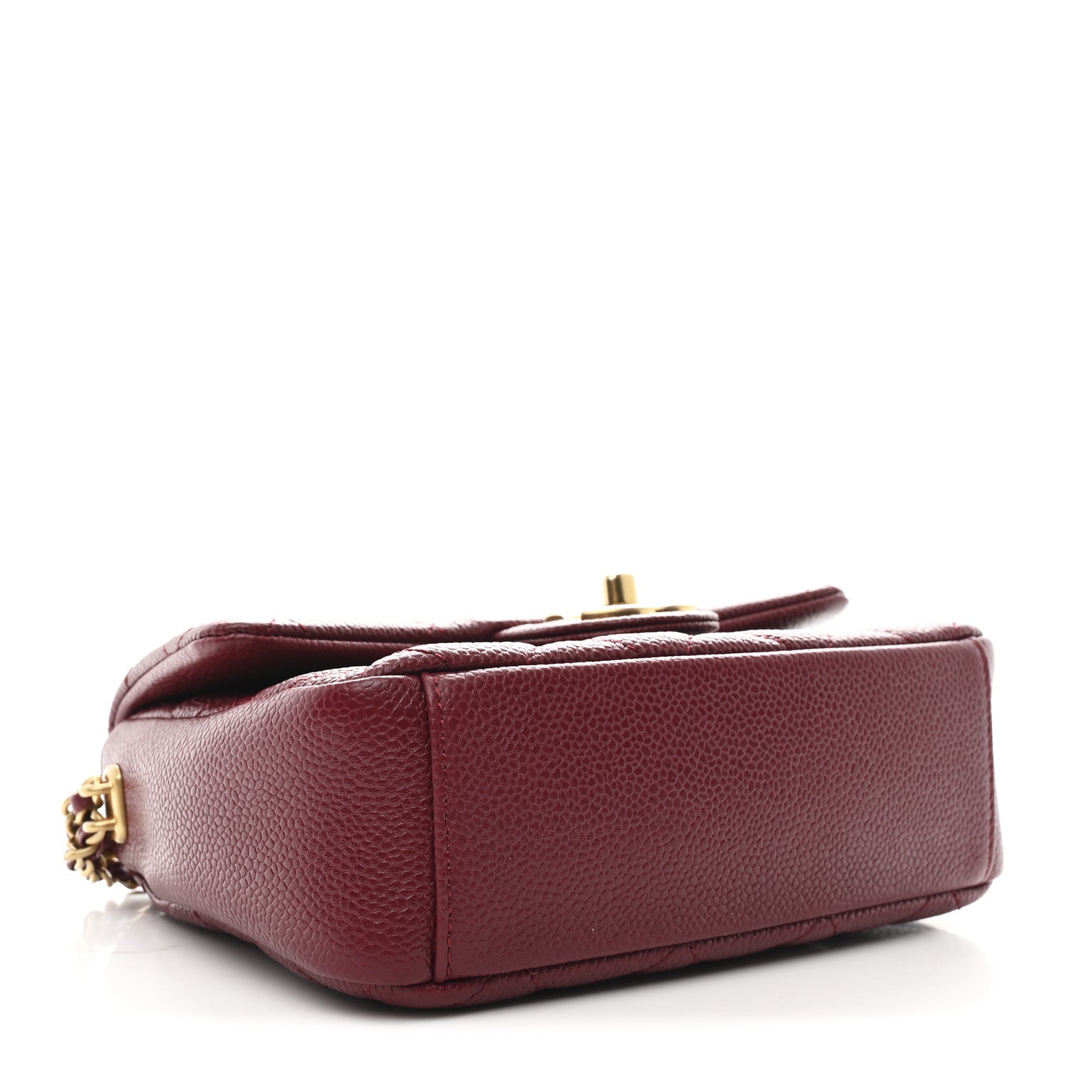 Chanel Caviar Quilted Mini Chain Soul Flap Burgundy 4 of 10