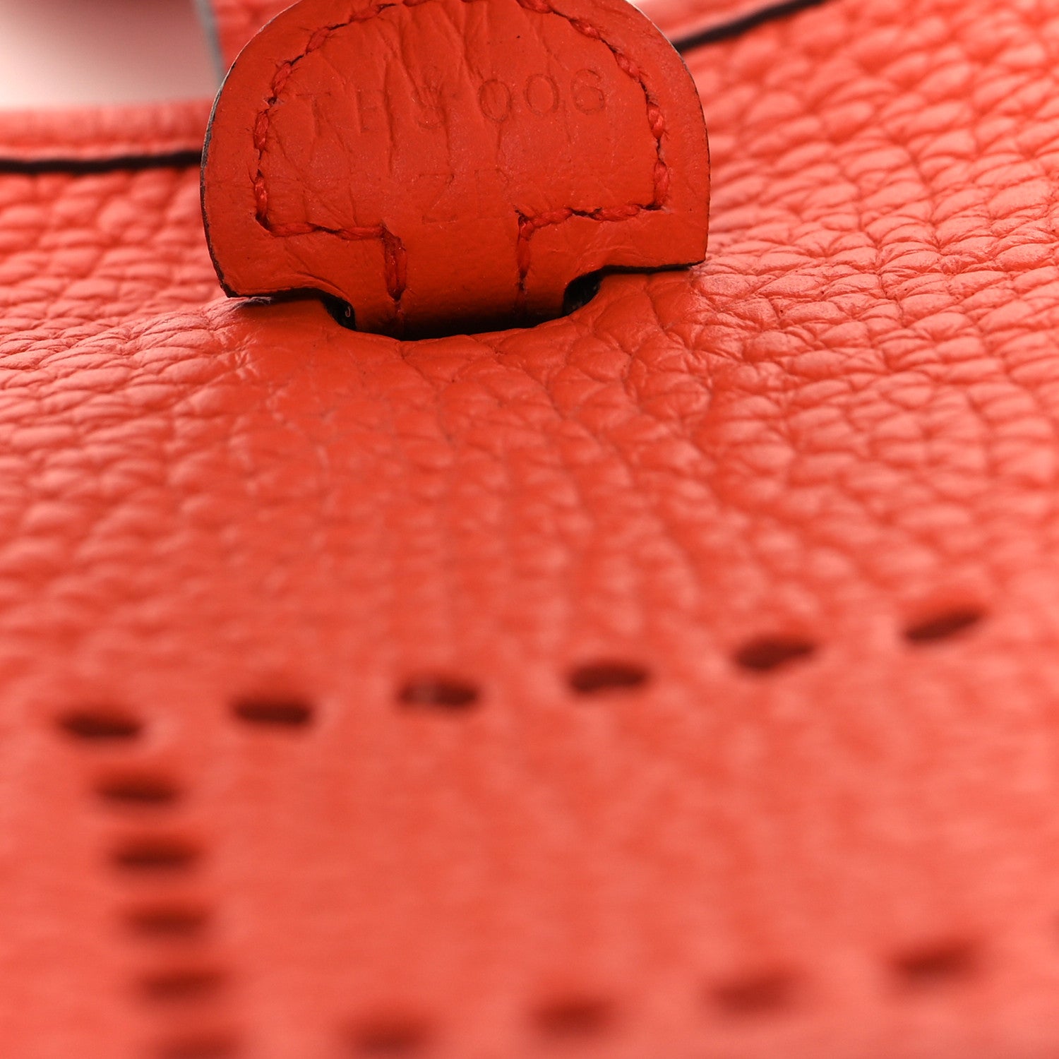 Hermes Taurillon Clemence Amazone Evelyne TPM Orange Poppy Bleu Saint Cyr 7 of 10
