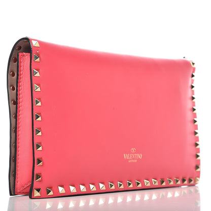 Valentino Garavani Nappa Rockstud Wristlet Clutch Deep Rose 3 of 7
