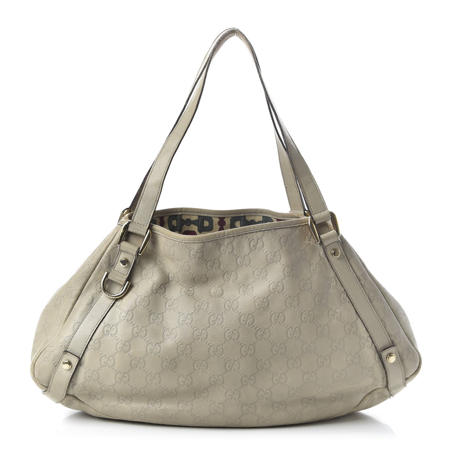 Guccissima Medium Abbey Shoulder Bag Off White
