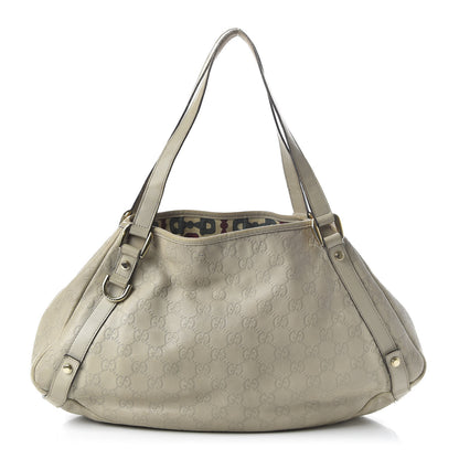 Gucci Guccissima Medium Abbey Shoulder Bag Off White 1 of 10