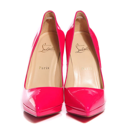 Christian Louboutin Patent Pigalle Plato 120 Pumps 38.5 Hot Pink 2 of 7