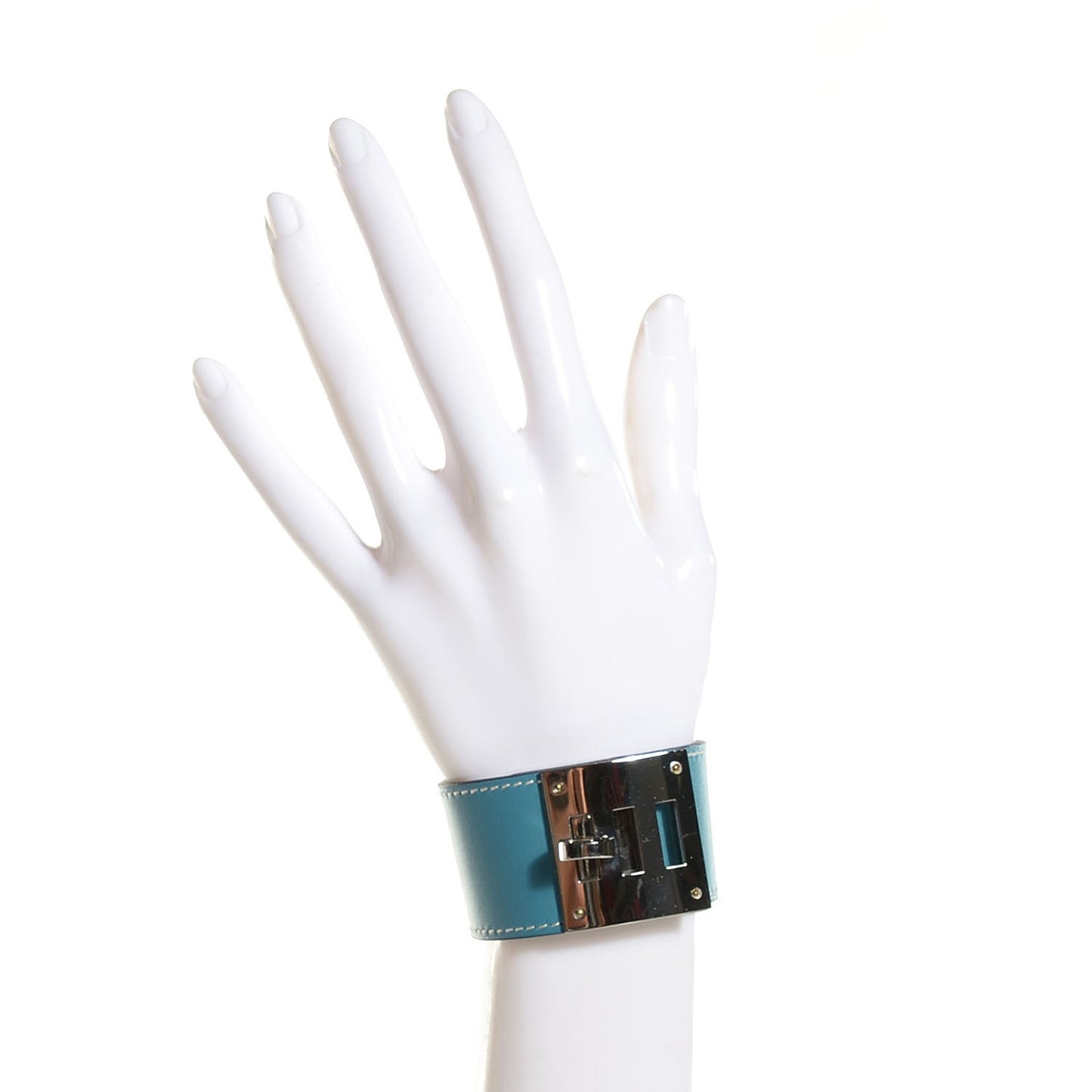 Veau Box Kelly Dog Bracelet Blue Jean