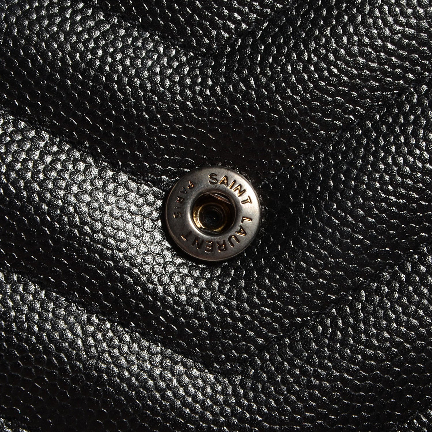 Saint Laurent Matelasse Chevron Monogramme Chain Wallet Black 10 of 10