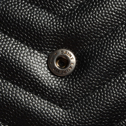 Saint Laurent Matelasse Chevron Monogramme Chain Wallet Black 10 of 10