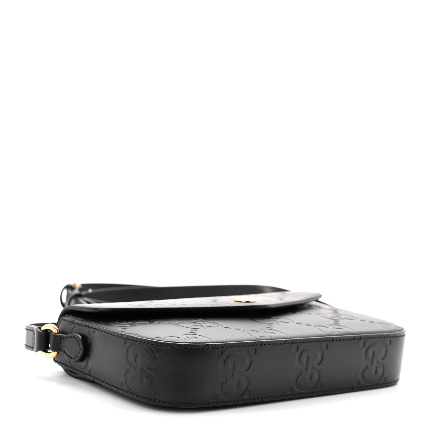 Gucci Gilbert Calfskin GG Super Mini Shoulder Bag Black 4 of 10