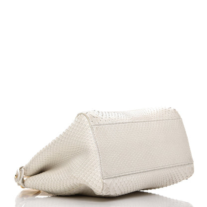 Fendi Python Mini Peekaboo Iconic Satchel White 5 of 14