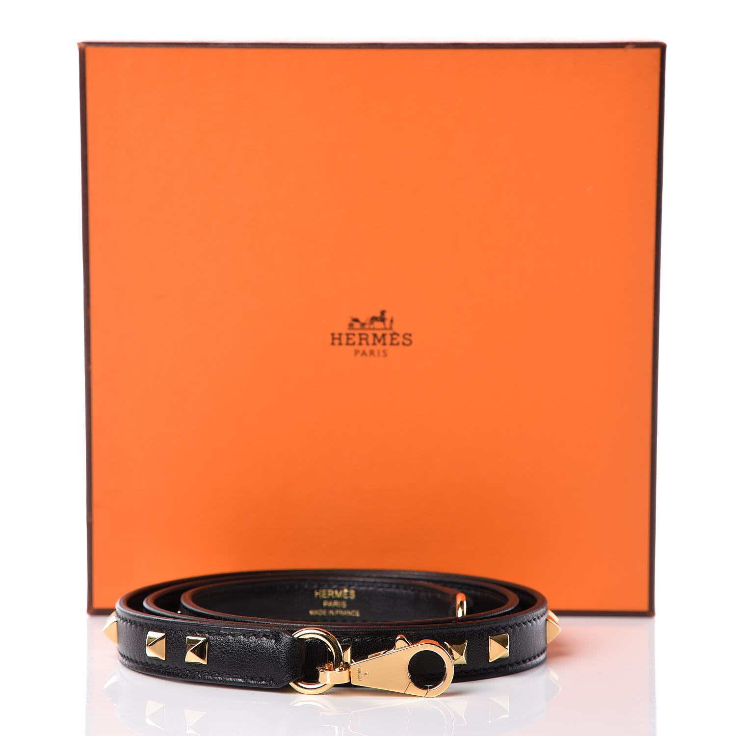 Hermes Swift 16mm Mini Dog Carres Bag Strap Black 5 of 5