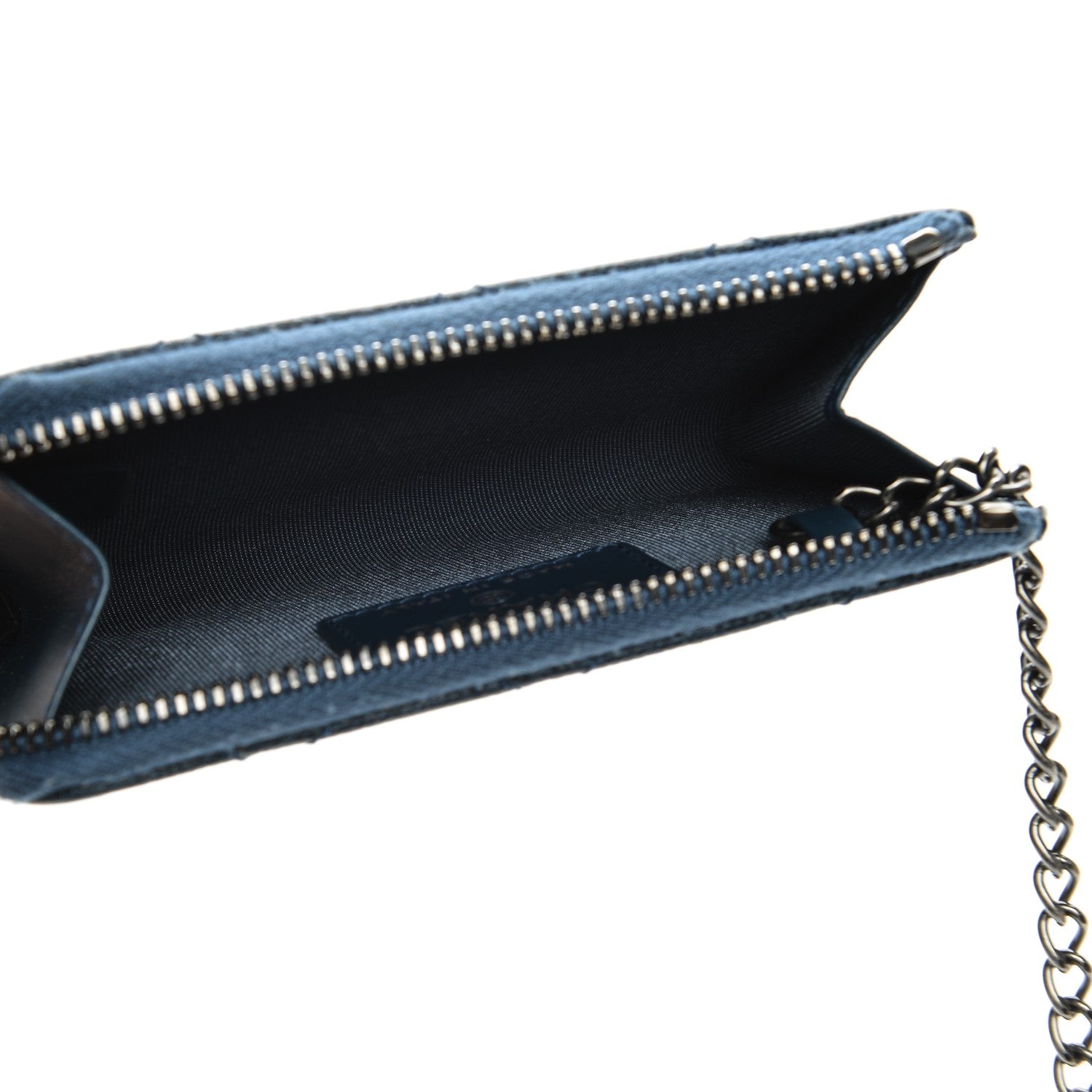 Chanel Caviar Quilted Key Holder Case Navy 5 of 8