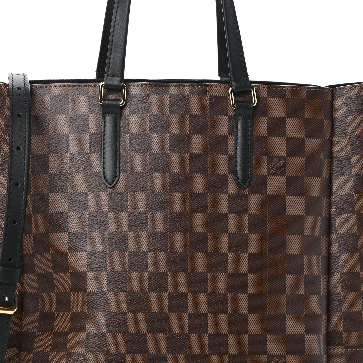 Louis Vuitton Damier Ebene Belmont MM Black 7 of 9
