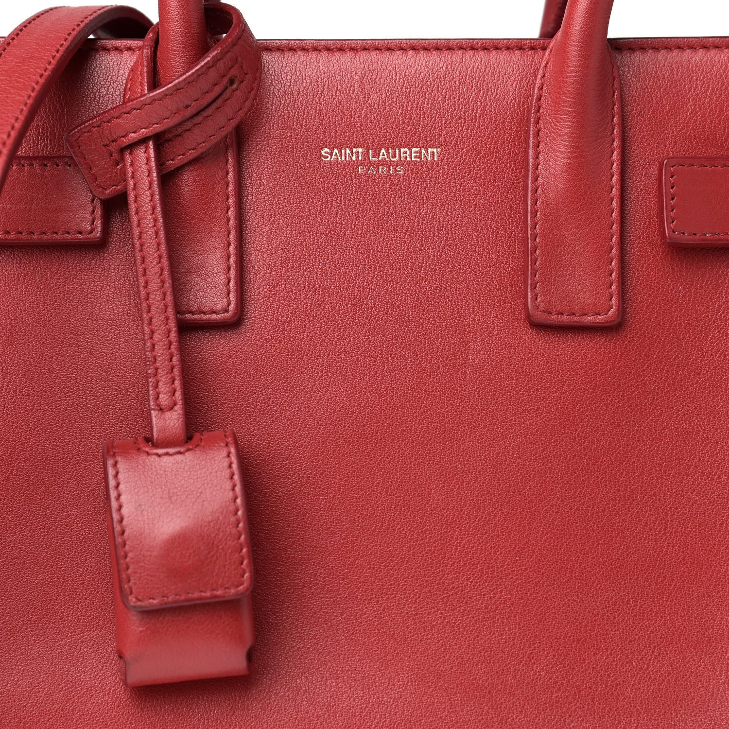 Saint Laurent Calfskin Nano Sac De Jour Lipstick Red 7 of 13