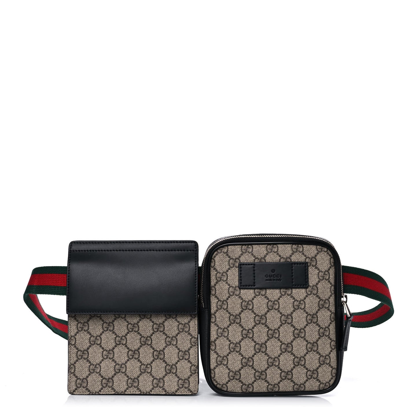 GG Supreme Monogram Web Belt Bag Black
