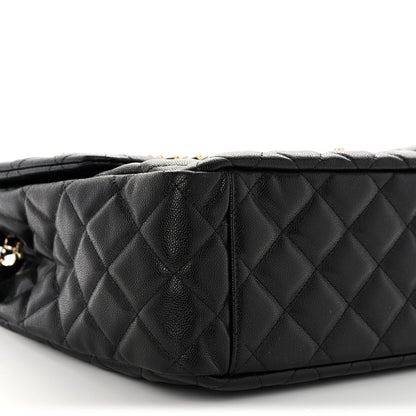 Chanel Caviar Quilted XXL Travel Flap Bag Black 9 of 10
