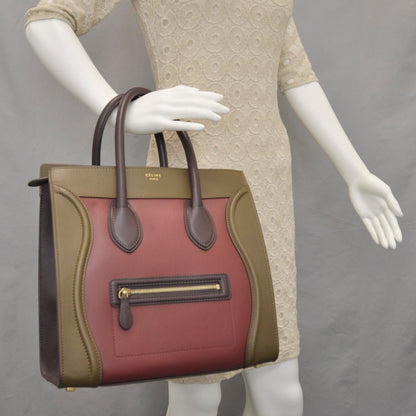 Celine Smooth Calfskin Mini Tri-Color Luggage 2 of 10