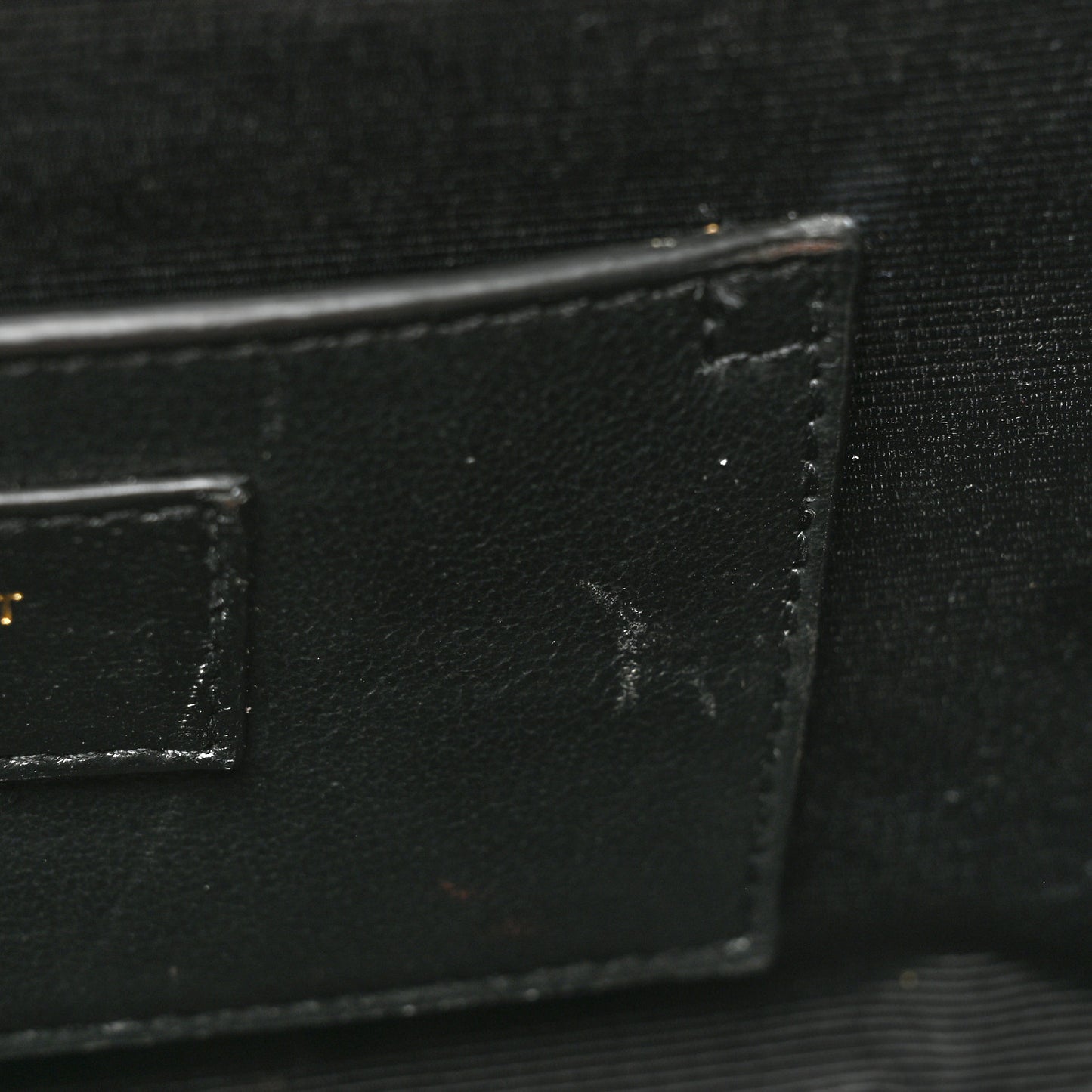Grain De Poudre Textured Mixed Matelasse Triquilt Small Monogram Satchel Black