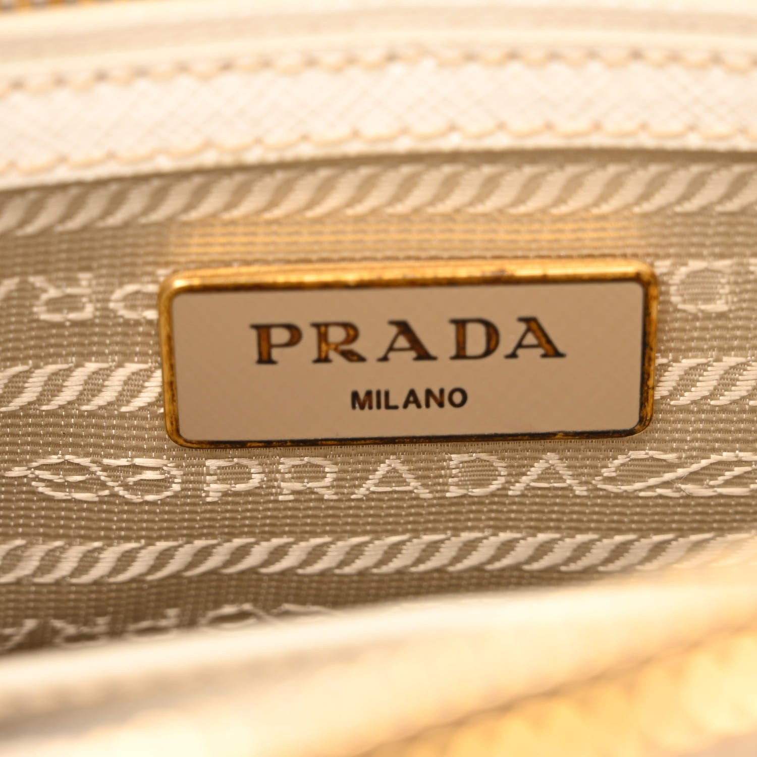 Prada Saffiano Small Galleria Double Zip Tote Talco 6 of 9