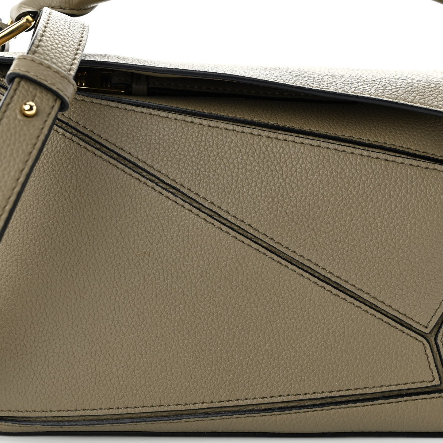 Calfskin Small Puzzle Bag Artichoke Green