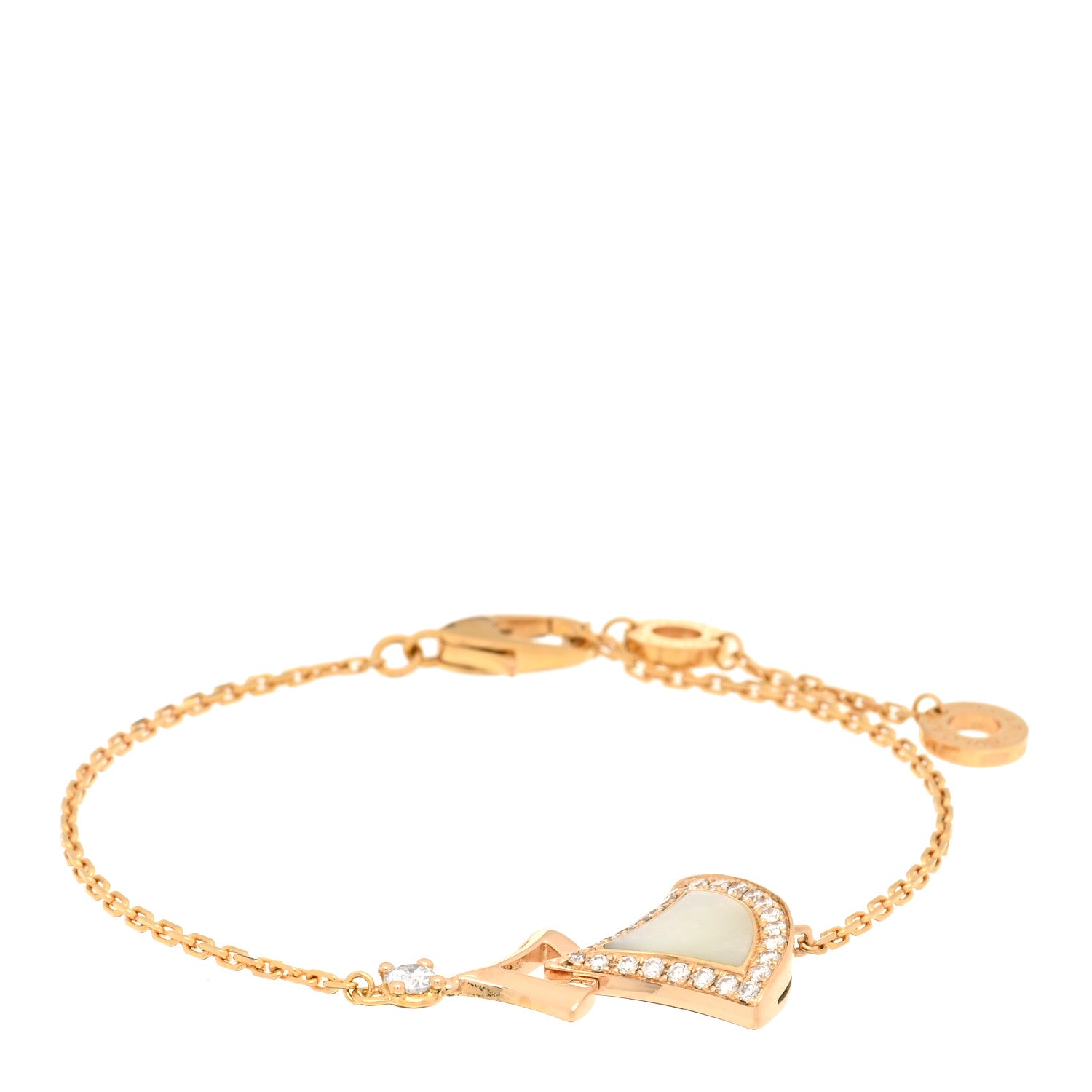 Bulgari 18K Rose Gold Diamond Mother of Pearl Divas' Dream Bracelet 1 of 3