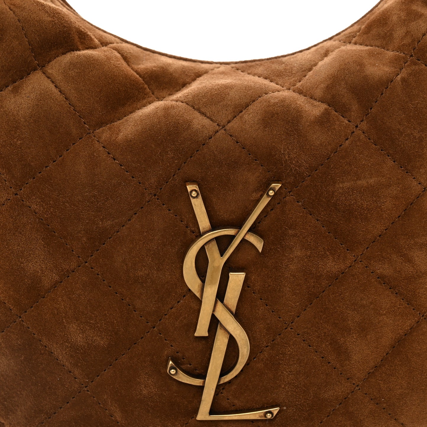 Suede Quilted Icarino Bag Cognac
