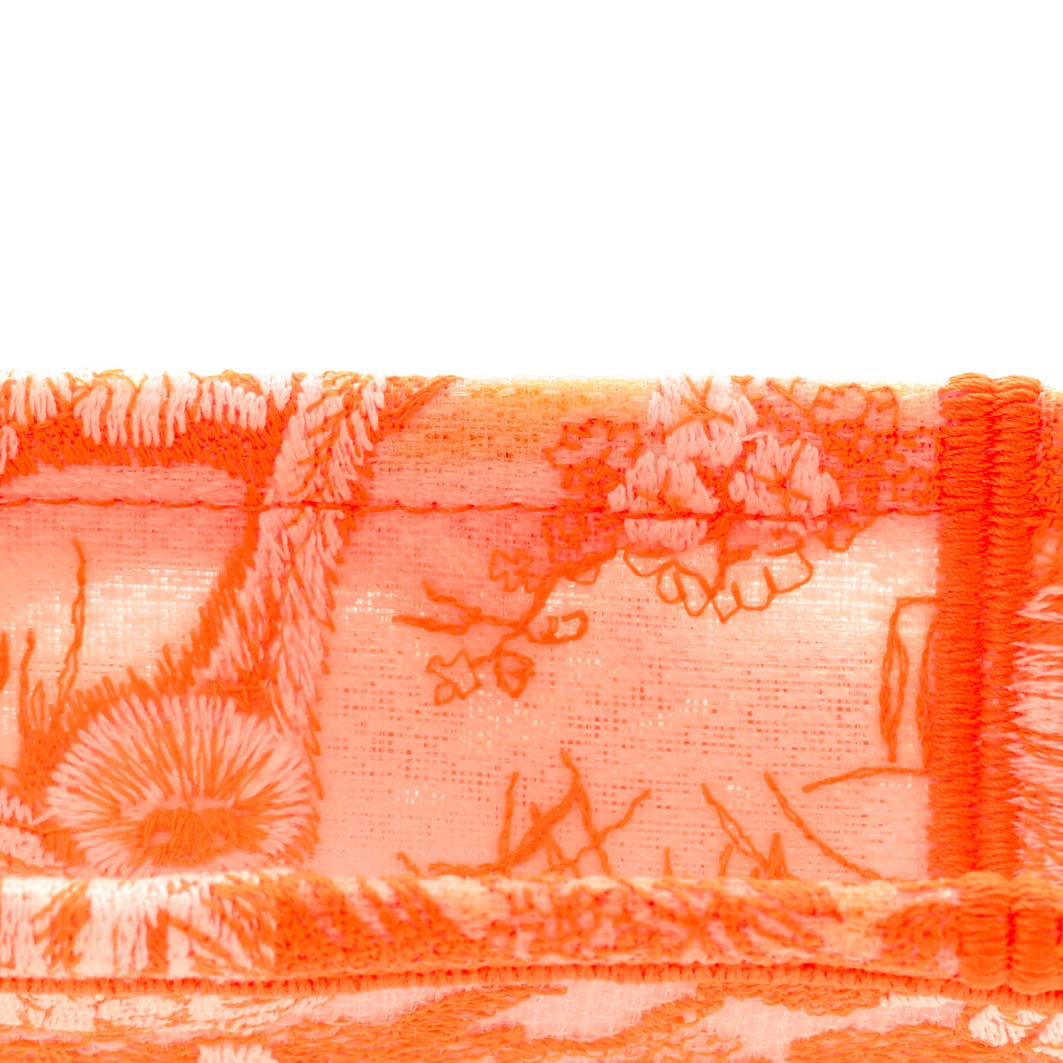 Christian Dior Canvas Embroidered Mini Toile De Jouy Book Tote Orange 15 of 17