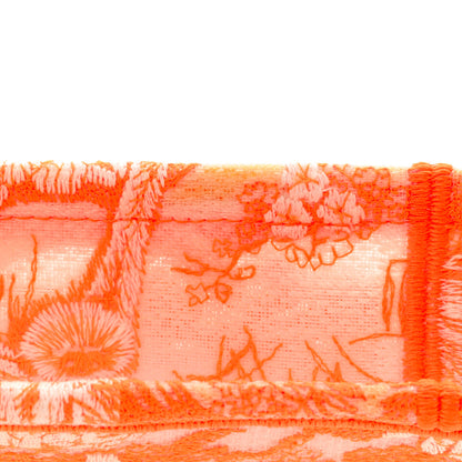 Christian Dior Canvas Embroidered Mini Toile De Jouy Book Tote Orange 15 of 17
