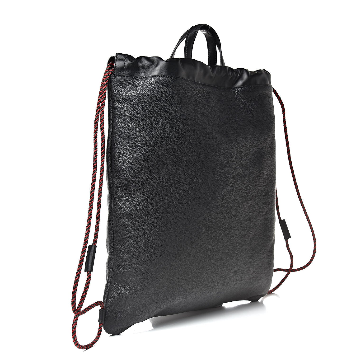 Gucci Calfskin Logo Drawstring Backpack Black 4 of 12