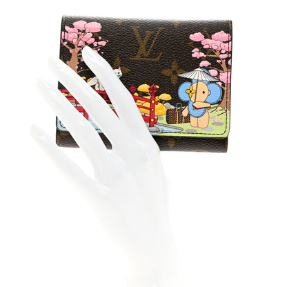 Louis Vuitton Monogram 2021 Christmas Animation Japanese Garden Victorine Wallet Wisteria Pink 2 of 6