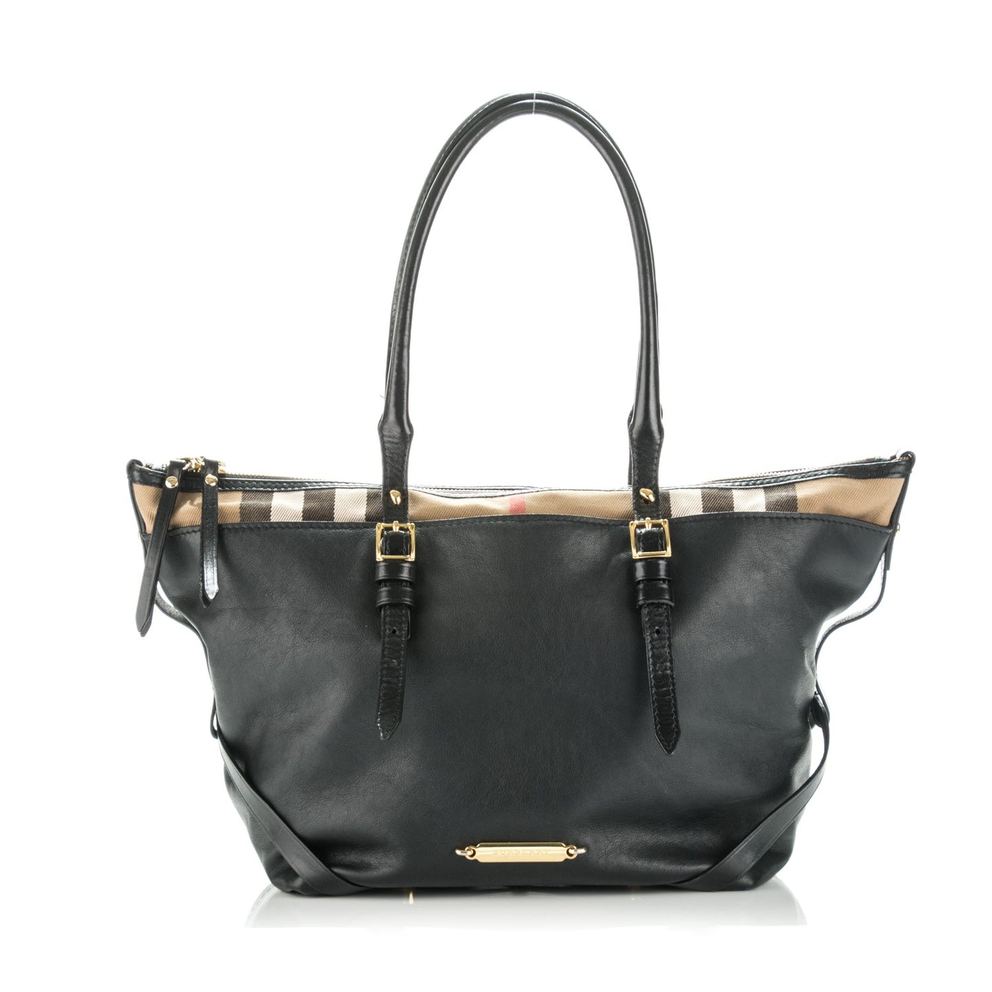 Calfskin House Check Small Salisbury Tote Black