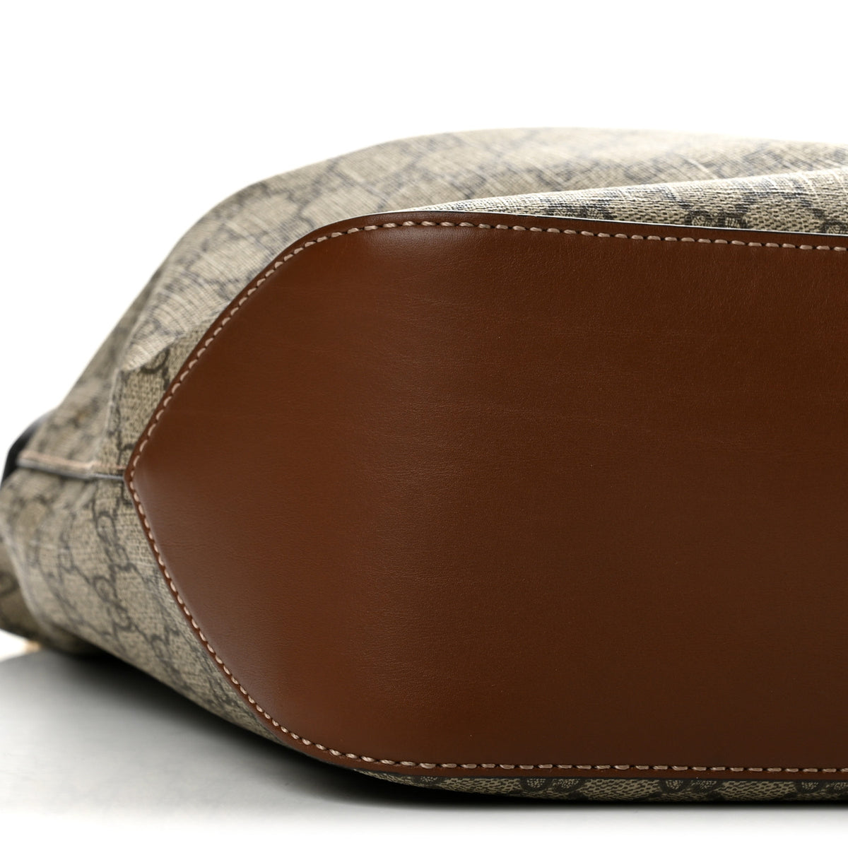 Gucci GG Supreme Monogram Large Linea A Hobo Light Brown 9 of 12