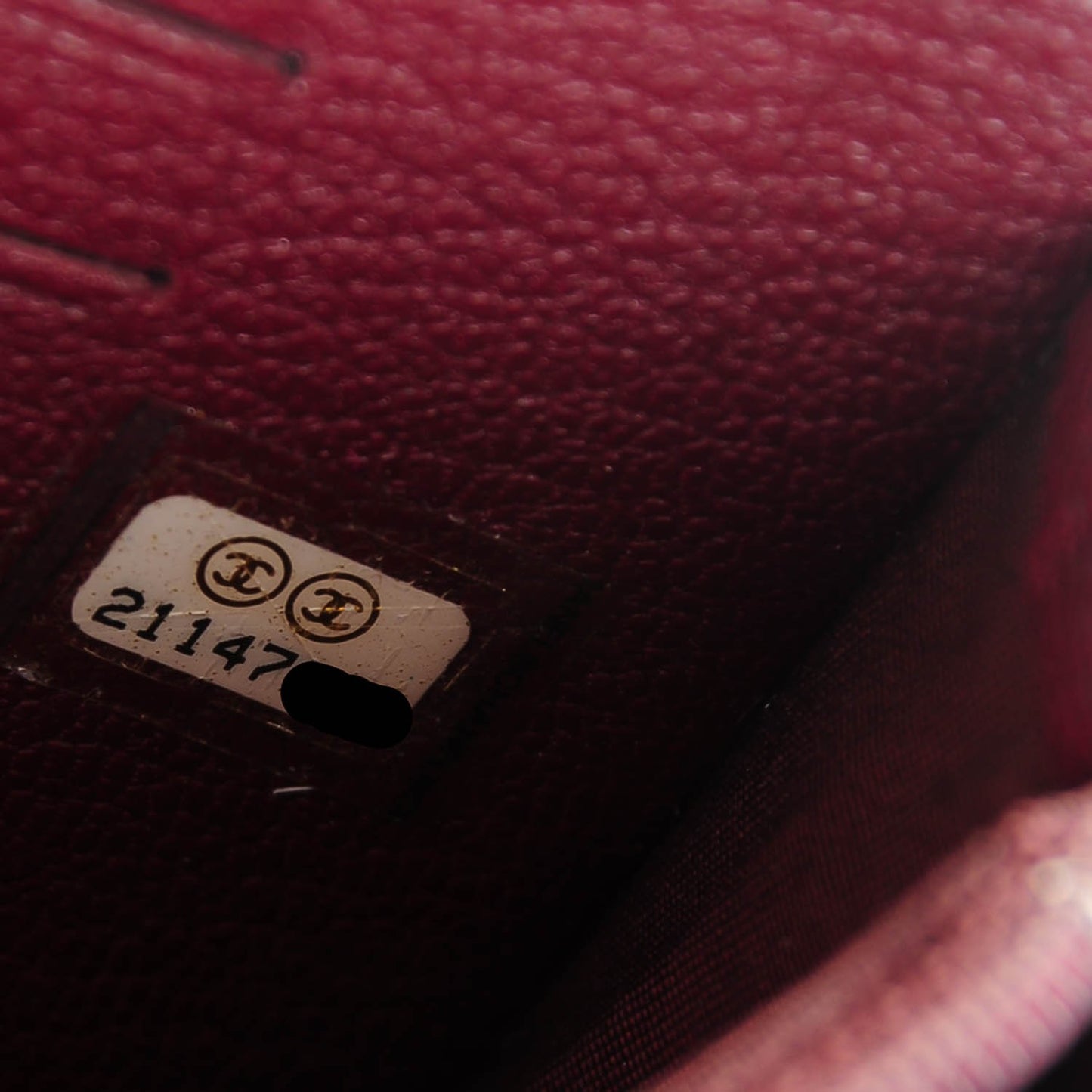 Patent Quilted Small Zip Around Wallet Burgundy