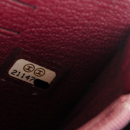 Chanel Patent Quilted Small Zip Around Wallet Burgundy 7 of 7