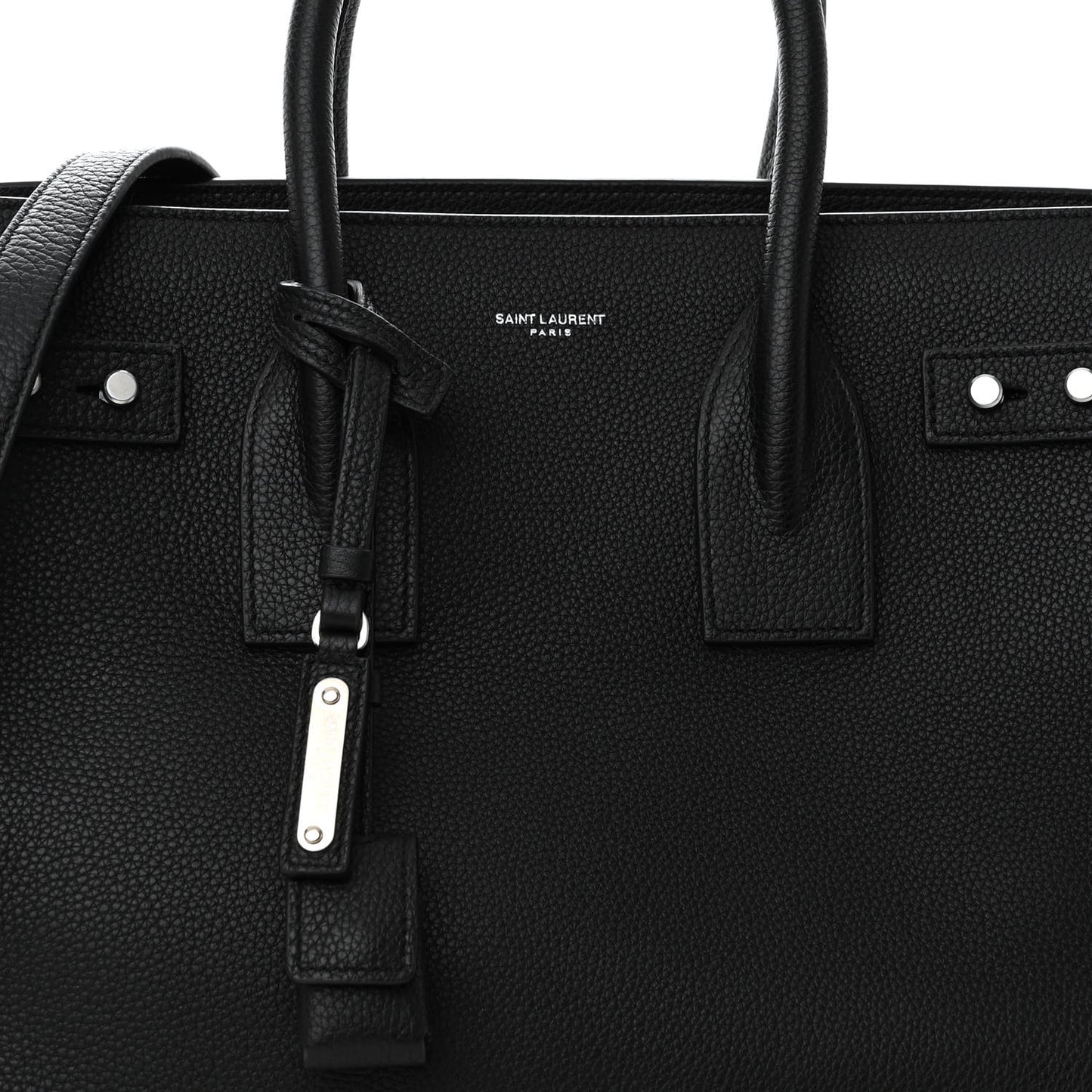 Grained Calfskin Small Supple Sac De Jour Black