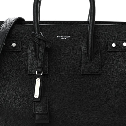 Saint Laurent Grained Calfskin Small Supple Sac De Jour Black 7 of 9