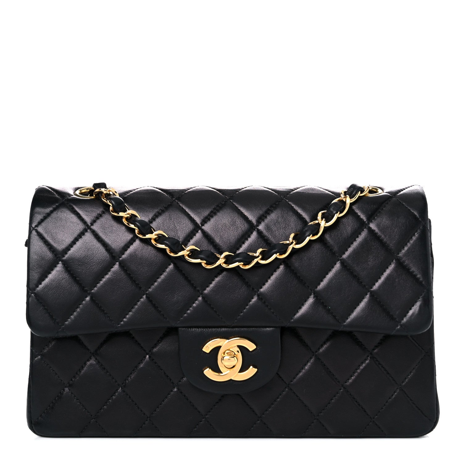Chanel Lambskin Quilted Medium Double Flap Black 1 of 12