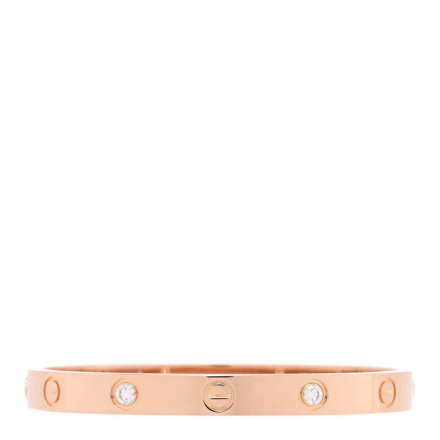 18K Pink Gold 4 Diamond LOVE Bracelet 16