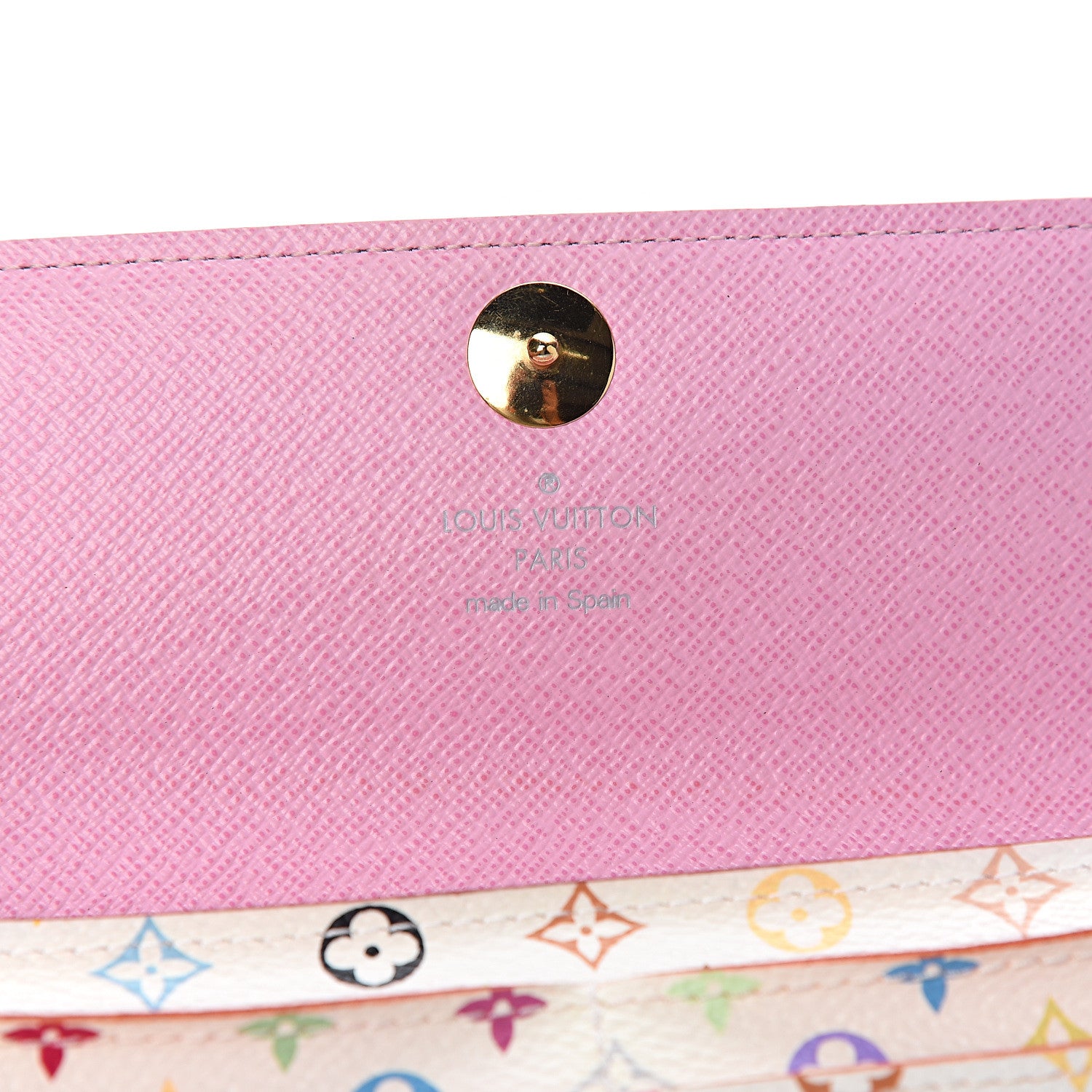 Louis Vuitton Monogram Multicolor Sarah Wallet White Litchi 4 of 7