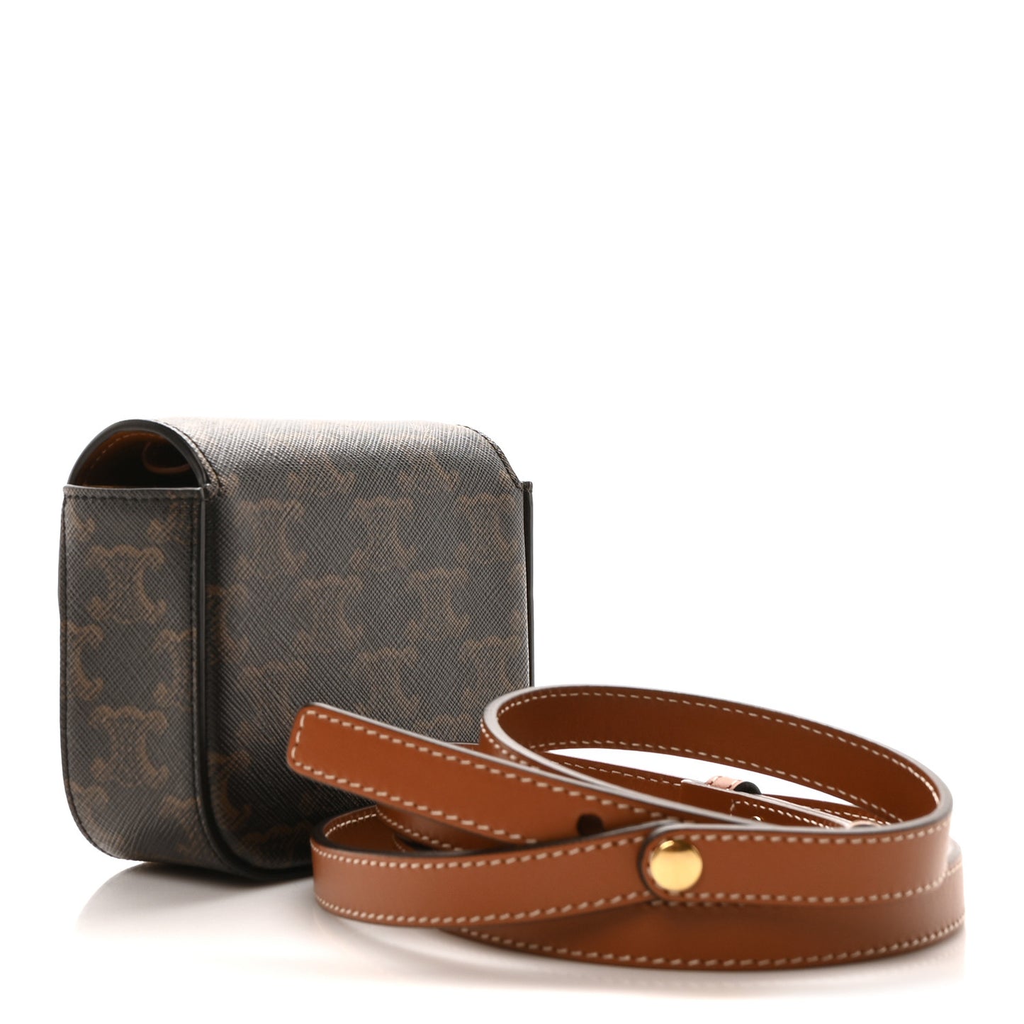 Triomphe Canvas Calfskin Mini Claude Tan