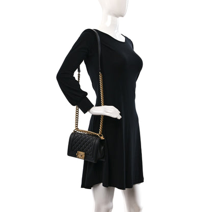 Chanel Caviar Quilted Small Boy Flap Black 2 of 9