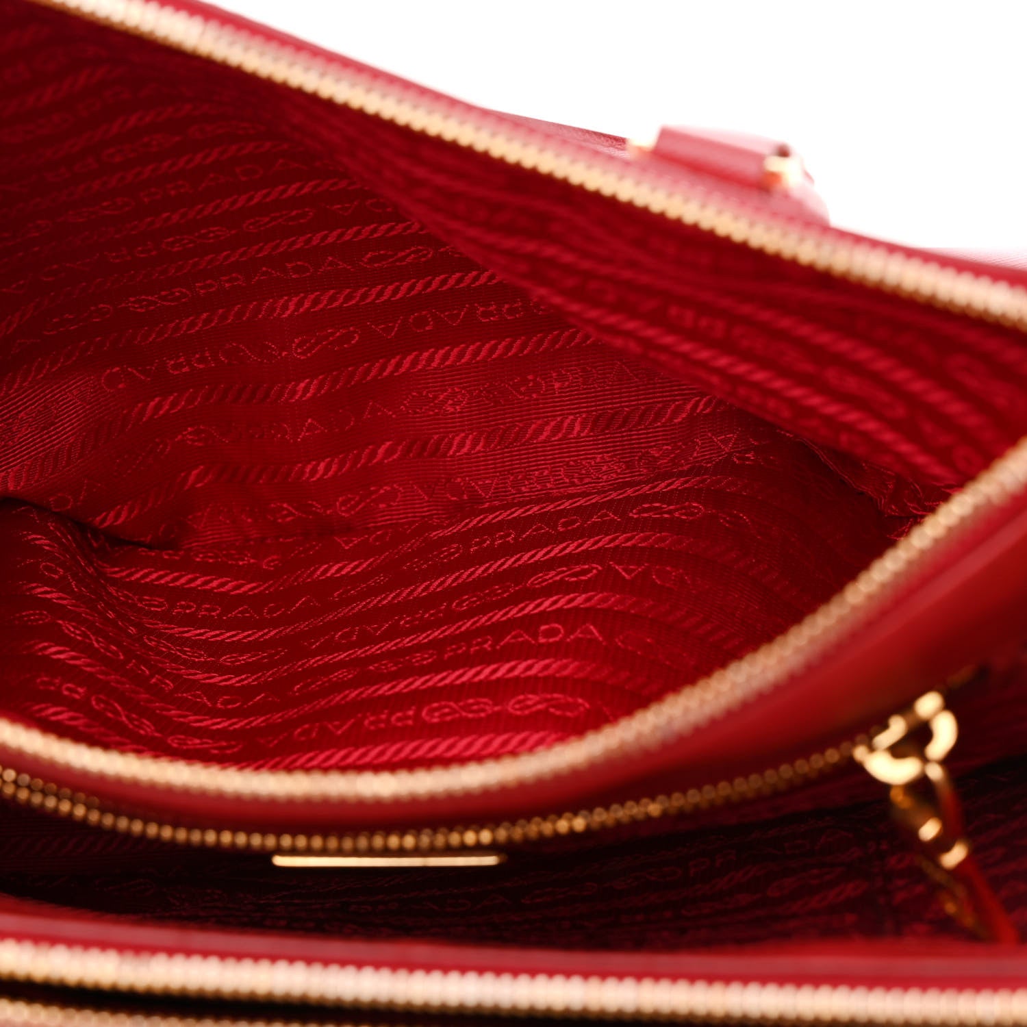 Prada Saffiano Small Galleria Double Zip Tote Fuoco 6 of 14