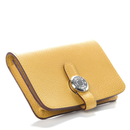 Hermes Evercolor Dogon Card Case Jaune Ambre 4 of 7