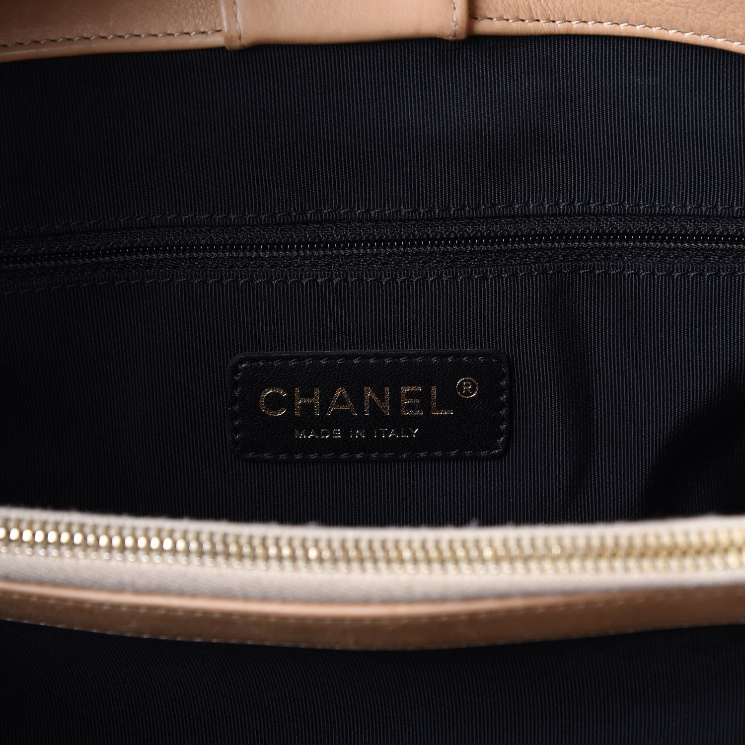 Chanel Calfskin Quilted Small Chain Me Tote Light Beige 8 of 15