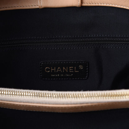 Chanel Calfskin Quilted Small Chain Me Tote Light Beige 8 of 15