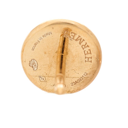 Hermes 18K Rose Gold TPM Ex-Libris Stud Earrings 4 of 5