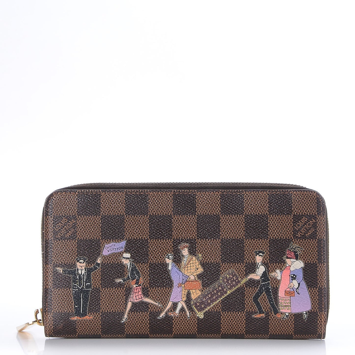 Damier Ebene Illustre Zippy Wallet Violet