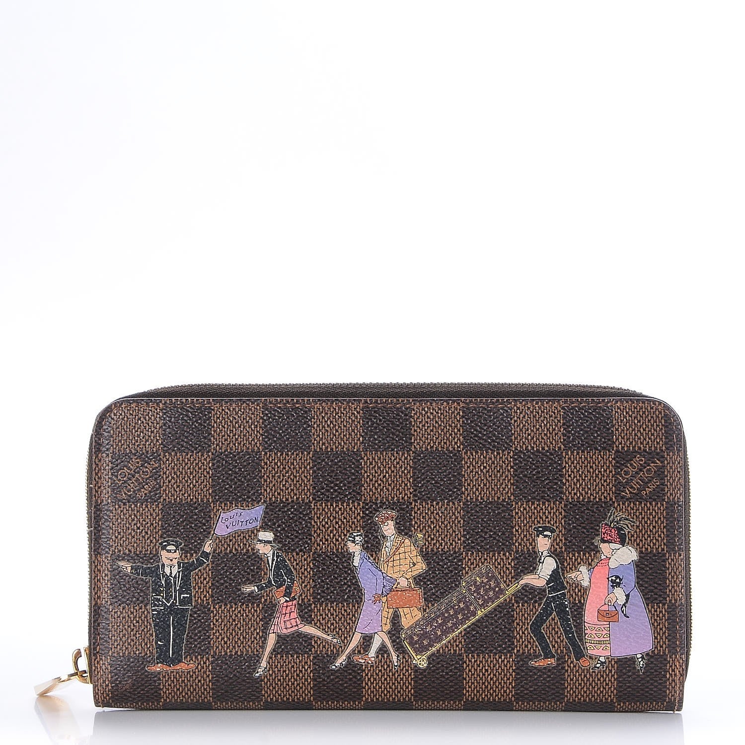 Louis Vuitton Damier Ebene Illustre Zippy Wallet Violet 1 of 11